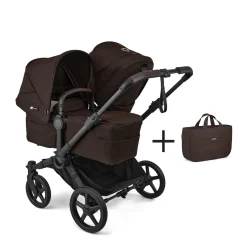 Bugaboo Duo Kinderwagen Donkey 6 Compleet Black - Cocoa Brown