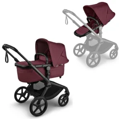 Bugaboo Fox 5 Renew Kinderwagen Compleet Black - Dark Cherry