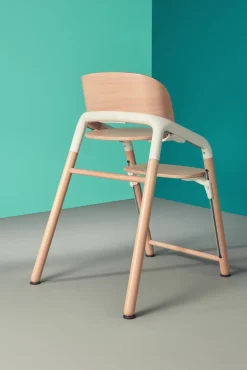 Bugaboo Giraffe Kinderstoel Neutral Wood / White