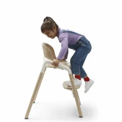 Bugaboo Giraffe Kinderstoel Neutral Wood / White