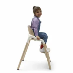Bugaboo Giraffe Kinderstoel Neutral Wood / White