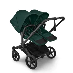 Bugaboo Tweeling Kinderwagen Donkey 6 Compleet Black - Fern Green