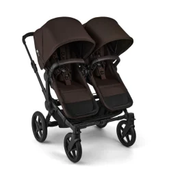 Bugaboo Tweeling Kinderwagen Donkey 6 Compleet Black - Cocoa Brown