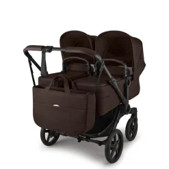 Bugaboo Tweeling Kinderwagen Donkey 6 Compleet Black - Cocoa Brown