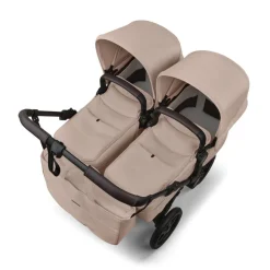 Bugaboo Tweeling Kinderwagen Donkey 6 Compleet Black - Desert Taupe Melange