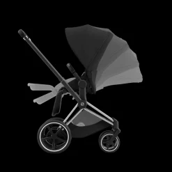 Cybex E-Priam Kinderwagen Compleet Sepia Black - Chrome Black Frame