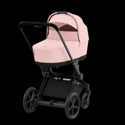 Cybex E-Priam Kinderwagen Compleet Peach Pink - Matt Black Frame