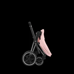 Cybex E-Priam Kinderwagen Compleet Peach Pink - Chrome Black Frame
