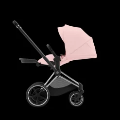 Cybex E-Priam Kinderwagen Compleet Peach Pink - Chrome Black Frame