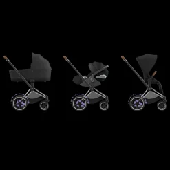 Cybex E-Priam Kinderwagen Compleet Sepia Black - Chrome Brown Frame