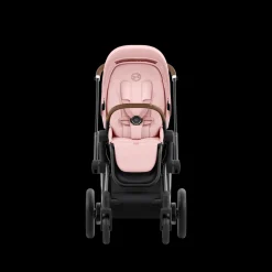 Cybex E-Priam Kinderwagen Compleet Peach Pink - Chrome Brown Frame