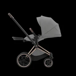 Cybex E-Priam Kinderwagen Compleet Mirage Grey - Rosegold Frame