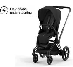 Cybex E-Priam Kinderwagen Compleet Sepia Black - Matt Black Frame
