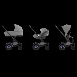 Cybex E-Priam Kinderwagen Compleet Mirage Grey - Matt Black Frame