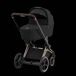Cybex E-Priam Kinderwagen Compleet Sepia Black - Rosegold Frame