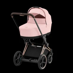 Cybex E-Priam Kinderwagen Compleet Peach Pink - Rosegold Frame