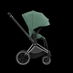 Cybex E-Priam Kinderwagen Compleet Leaf Green - Chrome Black Frame