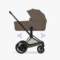 Cybex Kinderwagen e-Priam 5 Compleet Comfort Matt Black Frame - Coconut Brown