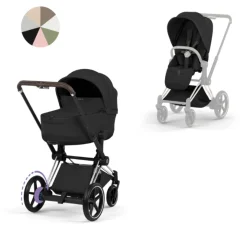 Cybex Kinderwagen e-Priam 5 Compleet Style Chrome Brown Frame