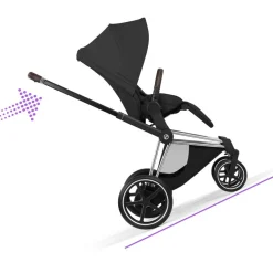 Cybex Kinderwagen e-Priam 5 Compleet Style Chrome Brown Frame