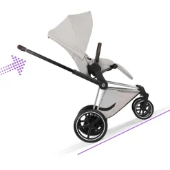 Cybex Kinderwagen e-Priam 5 Compleet Style Chrome Brown Frame