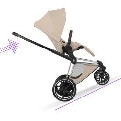 Cybex Kinderwagen e-Priam 5 Compleet Style Chrome Brown Frame