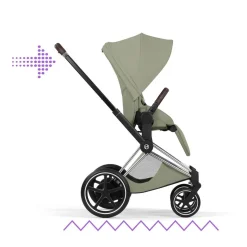 Cybex Kinderwagen e-Priam 5 Compleet Style Chrome Brown Frame