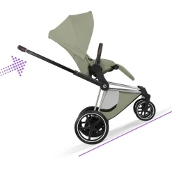 Cybex Kinderwagen e-Priam 5 Compleet Style Chrome Brown Frame