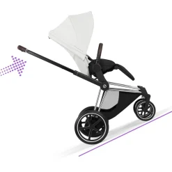 Cybex Kinderwagen e-Priam 5 Compleet Style Chrome Brown Frame