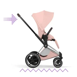 Cybex Kinderwagen e-Priam 5 Compleet Style Chrome Brown Frame