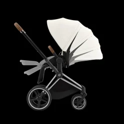 Cybex Priam Kinderwagen Compleet Off White - Chrome Brown Frame