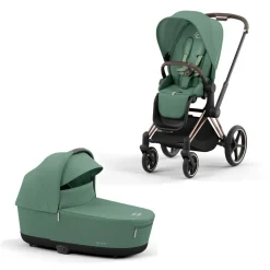 Cybex Priam Kinderwagen Compleet Leaf Green - Rosegold Frame