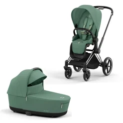 Cybex Priam Kinderwagen Compleet Leaf Green - Chrome Black Frame