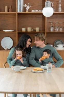 Feetje Pyjama Volwassen Wafel Zeegroen – Family Edition