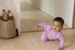 Feetje Pyjama Wafel Roze Melange