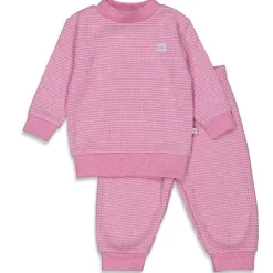 Feetje Pyjama Wafel Roze Melange