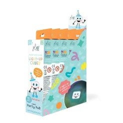 Glo Pals Lichtgevend Kubussen Party White 4 stuks