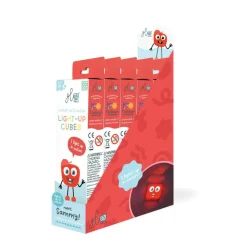 Glo Pals Lichtgevend Kubussen Sammy Red 4 stuks