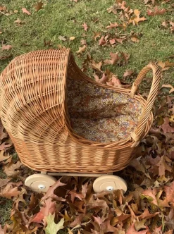 Hollie Rieten Poppenwagen Met Kap Little Flowers