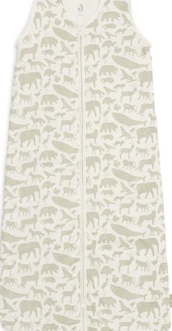 Jollein Slaapzak met Afritsbare Mouwen Animals Olive Green 70 cm