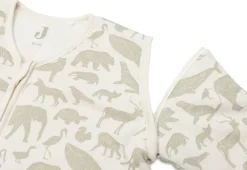 Jollein Slaapzak met Afritsbare Mouwen Animals Olive Green 70 cm