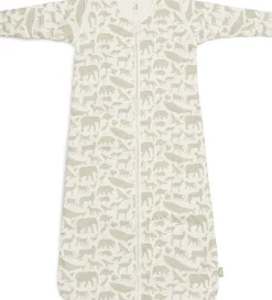 Jollein Slaapzak met Afritsbare Mouwen Animals Olive Green 90 cm