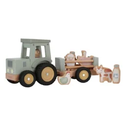 Little Dutch Houten Tractor met Trailer Little Farm FSC