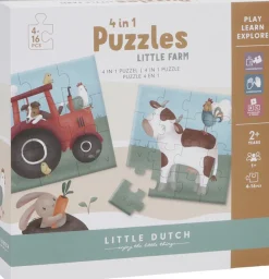 Little Dutch Puzzel 4 in 1 Little Farm FSC