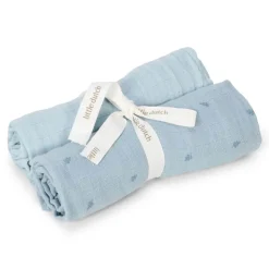 Little Dutch Swaddle Hydrofiele Pure Denim Blue 70 x 70