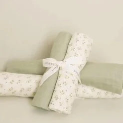 Little Dutch Swaddles Blueberry Leaves/Pure Sage 70 x 70
