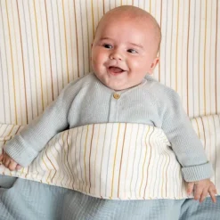 Little Dutch Wiegdeken Pure Teddy Soft Blue