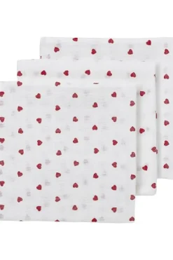 Meyco Doeken Hydrofiel Sweet Heart Red 3-pack