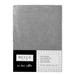 Meyco Hoeslaken Wieg Jersey Grijs