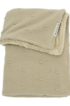 Meyco Ledikantdeken Mini Knots Teddy Sand